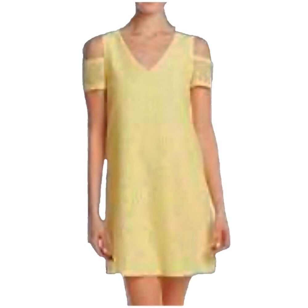 NWT Madison Leigh size 10 yellow lace dress
